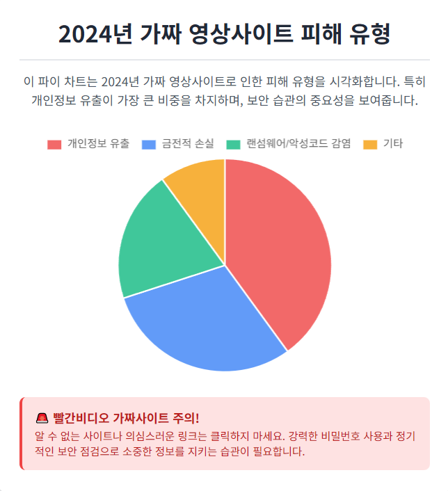가짜 영상사이트 피해 유형 (2024) 가짜 영상사이트 피해 유형 (2024)
